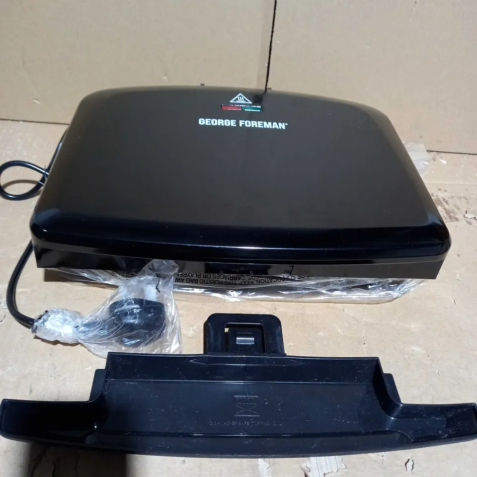 GEORGE FOREMAN MEDIUM REMOVABLE PLATES GRILL 24330, BLACK