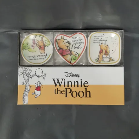 DISNEY WINNIE THE POOH 3PC MULTICOLOURED CERAMIC GIFT MINI TRINKET TRAY