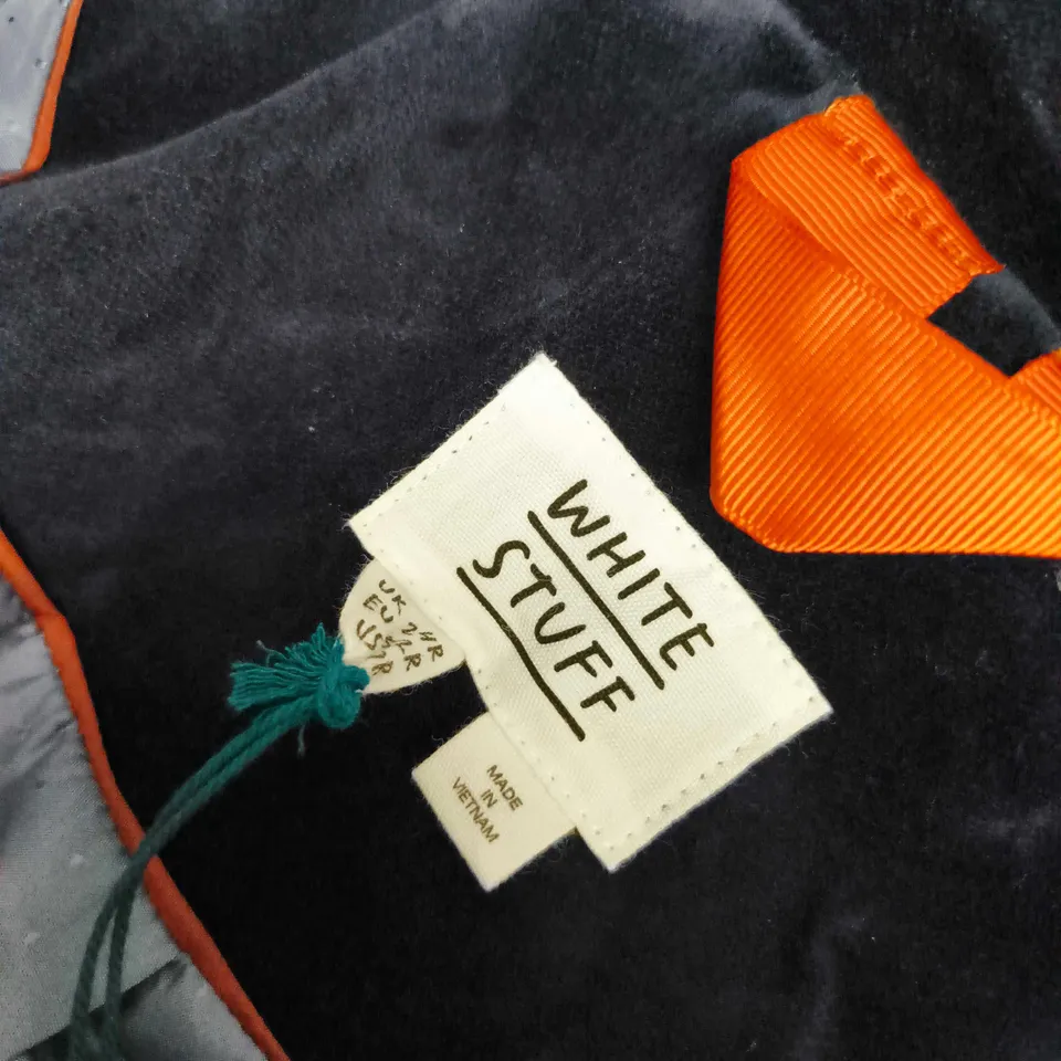 WHITE STUFF KARIA VELVET COAT IN DARK NAVY - UK 24R