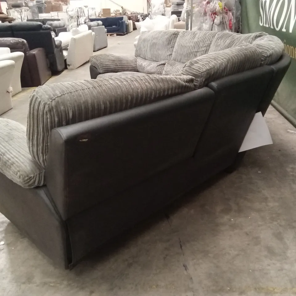 SIENNA FABRIC/FAUX LEATHER HIGH BACK RECLINER CORNER GROUP SOFA RRP £1449