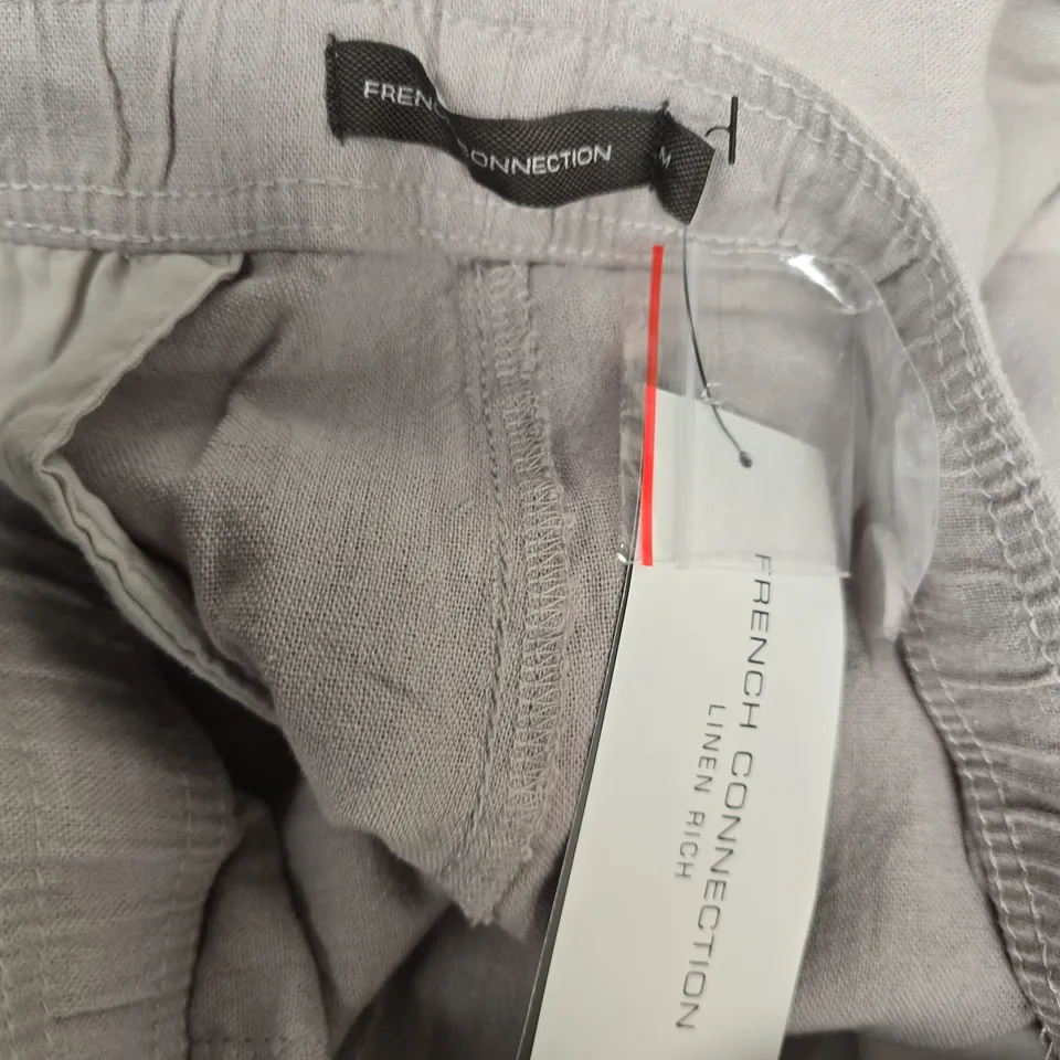 FRENCH CONNECTION LINEN RICH TROUSERS IN LIGHT GREY - MEDIUM