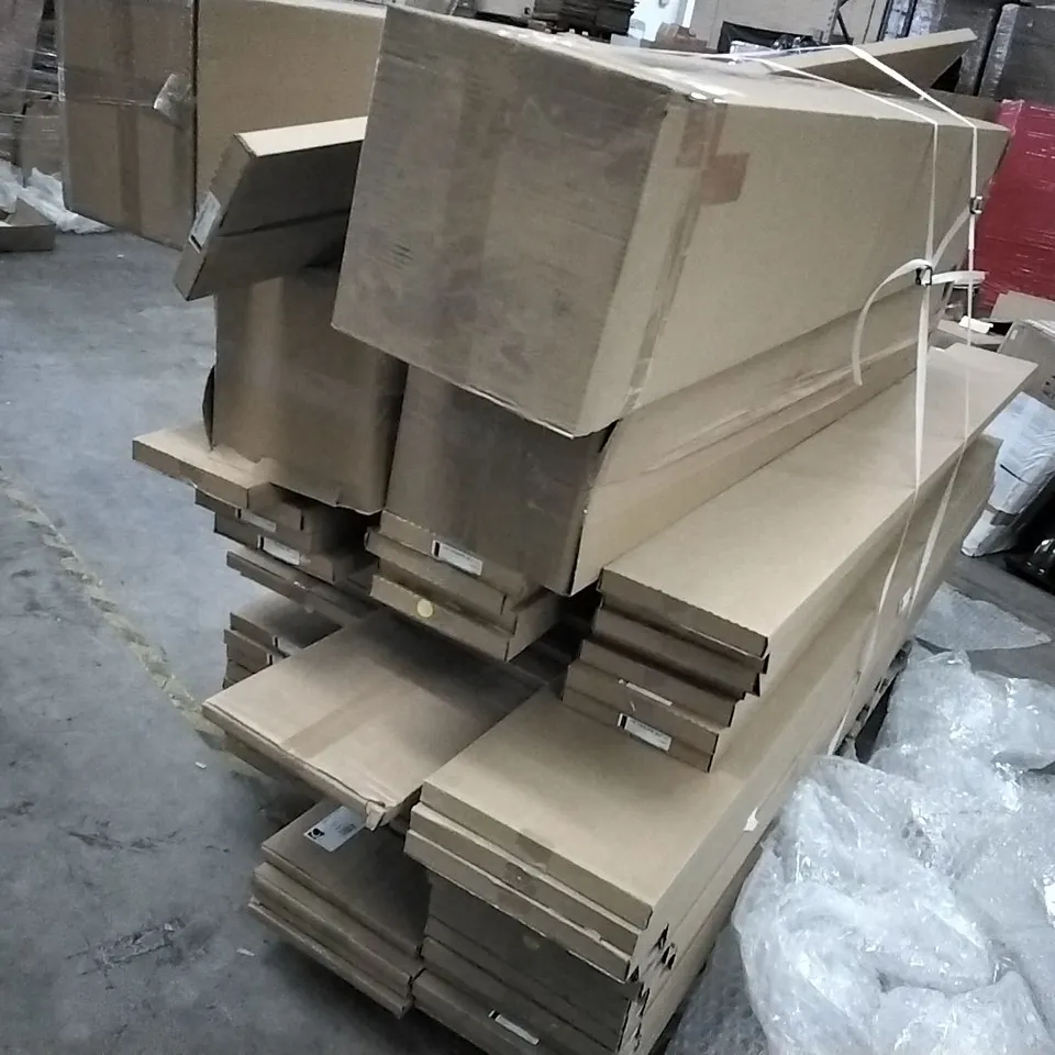 PALLET OF ASSORTED FURNITURE WORKTOPS AND BATHROOM UNITS