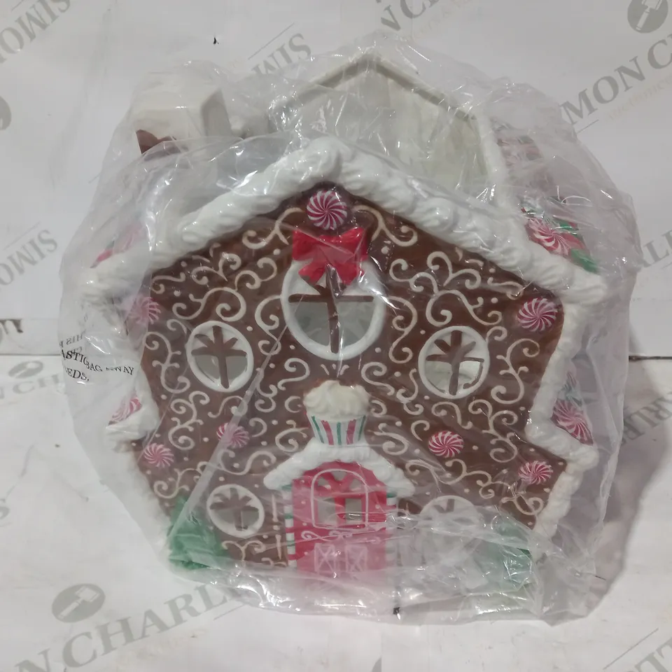 HOMEWORX BY HARRY SLATKIN & CO. CERAMIC GINGERBREAD HOUSE