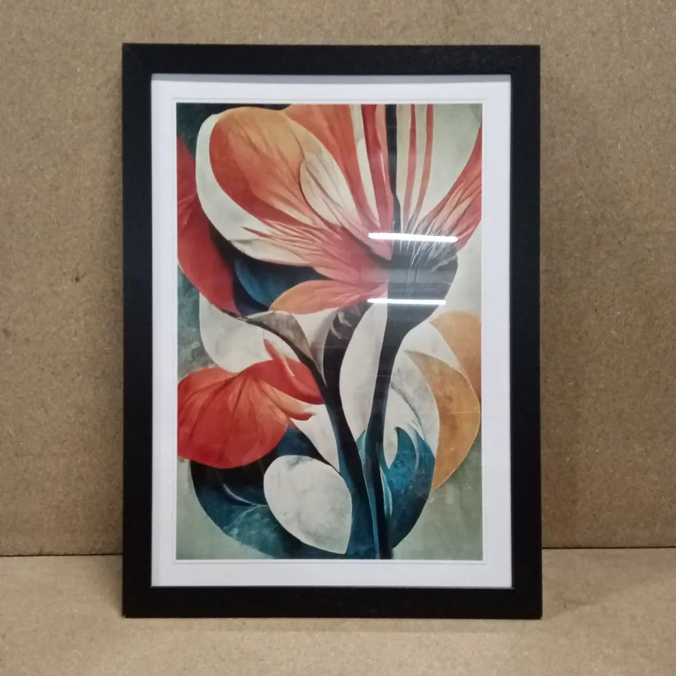 FLOWERS ABSTRACT NO.3 - SINGLE PICTURE FRAME PRINT