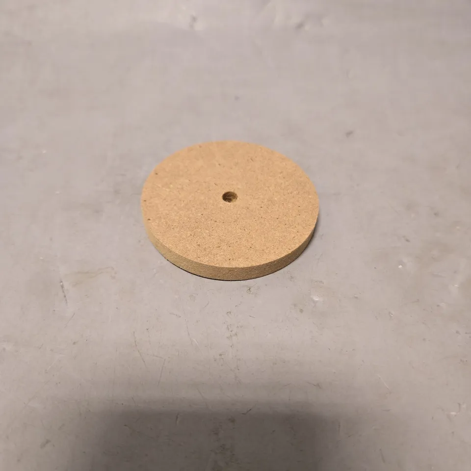 BOX OF APPROX 90 54MM MDF WHEELS CENTRE 5MM