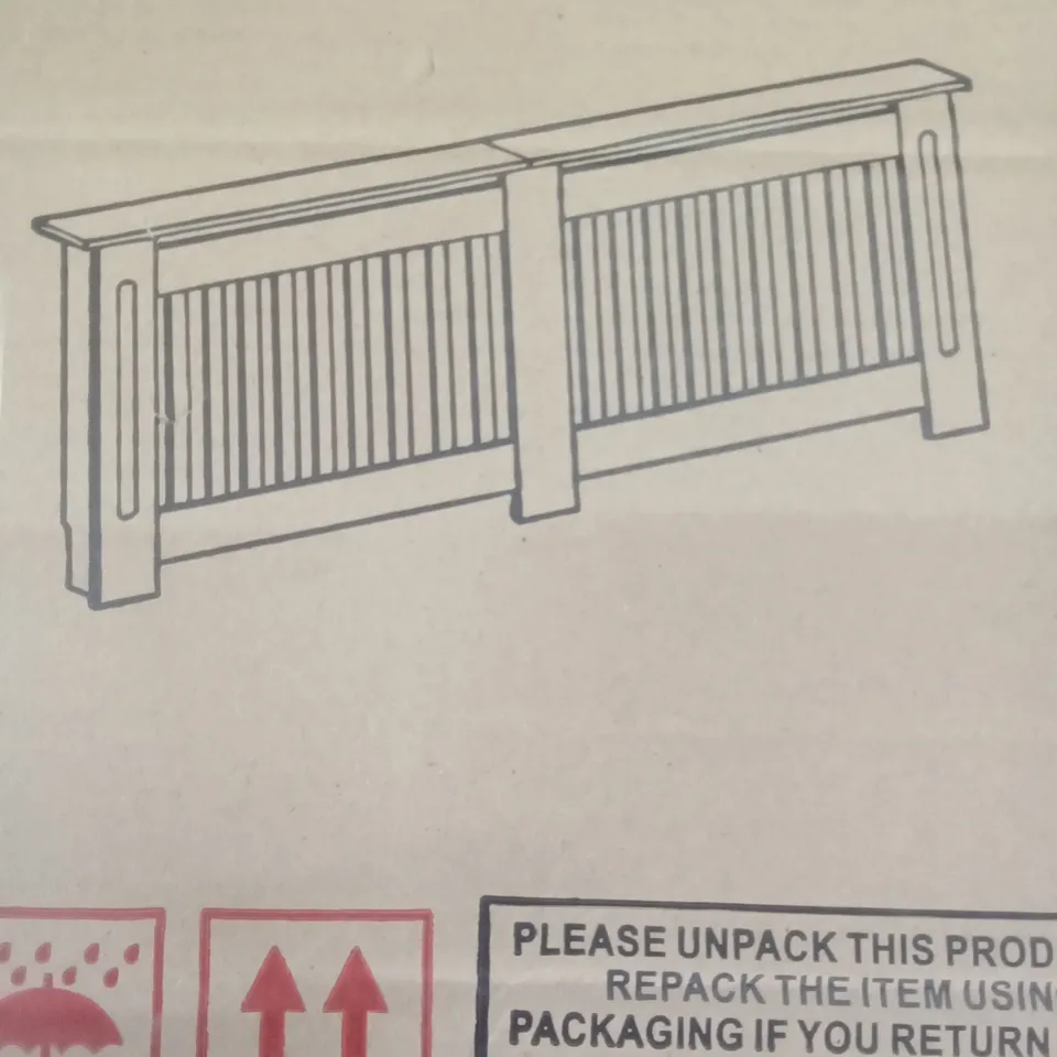 BOXED EXTRA LARGE YORK RADIATOR COVER - GREY OAK 