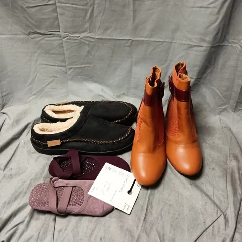 BOX OF APPROXIMATELY 14 ASSORTED FOOTWEAR ITEMS TO INCLUDE BOOTS, SLIPPERS, BALLET PUMPS ETC