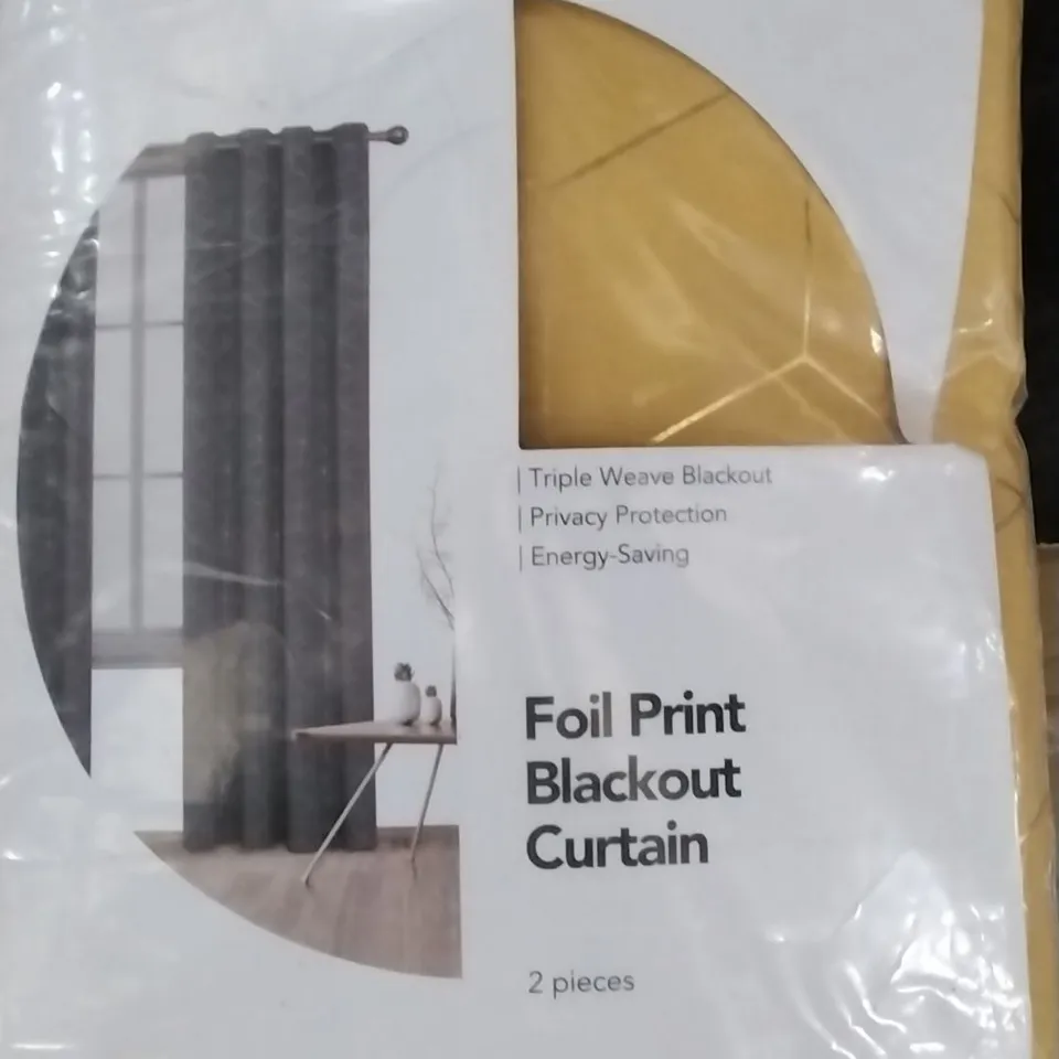 BAGGED MALONE ROOM DARKENING THERMAL CURTAINS YELLOW