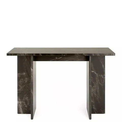 BLOC STONE EFFECT CONSOLE TABLE - CHARCOAL