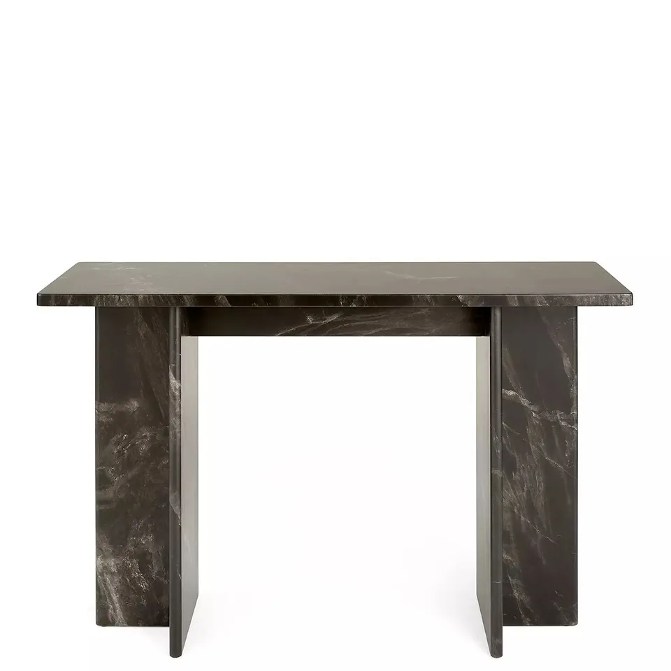BLOC STONE EFFECT CONSOLE TABLE - CHARCOAL
