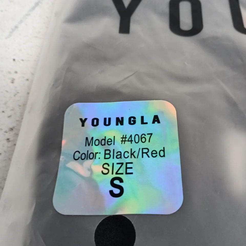 YOUNGLA T-SHIRT MODEL #4067 – BLACK/RED, UK S (US S)