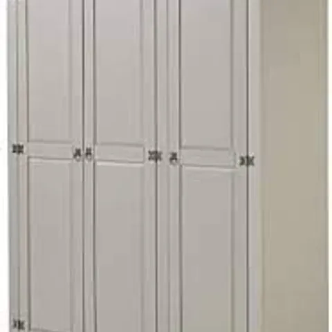 BOXED PALMEA 3 DOOR WARDROBE - GREY WAX (3 BOXES)