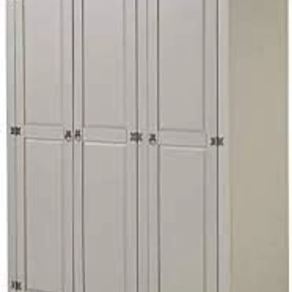 BOXED PALMEA 3 DOOR WARDROBE - GREY WAX (3 BOXES)