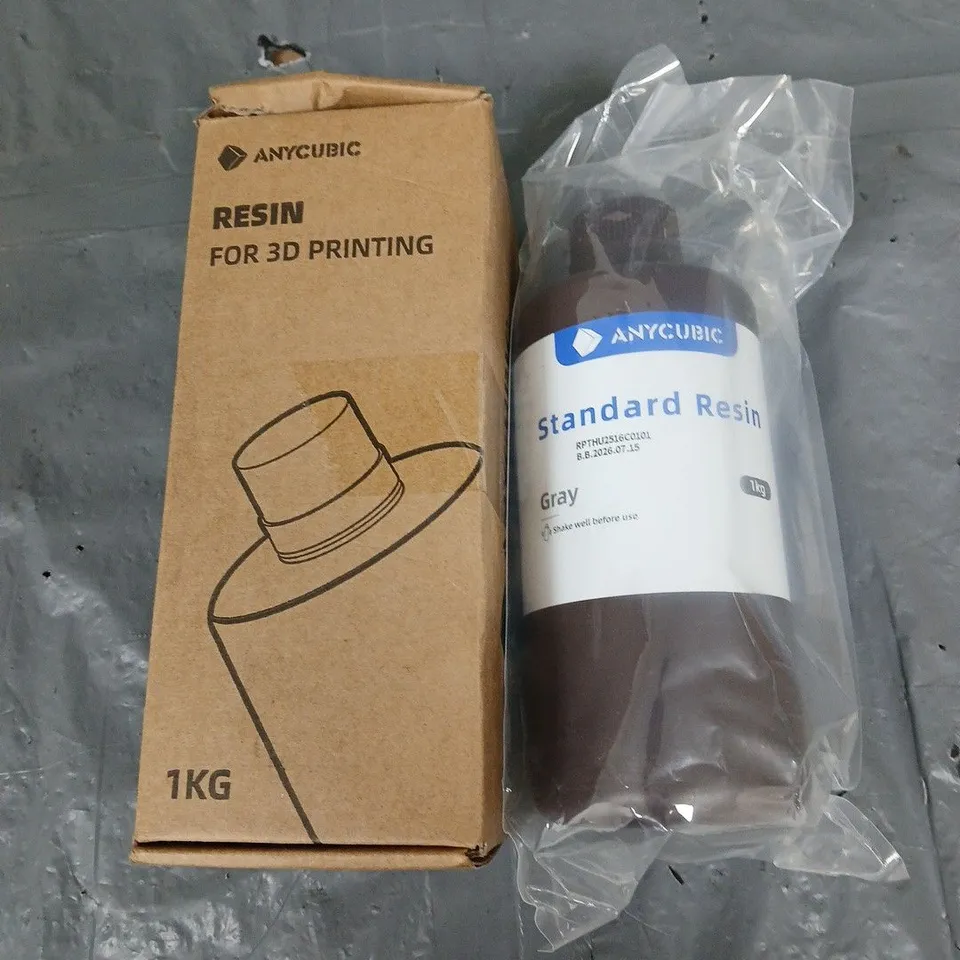 ANYCUBIC STANDARD RESIN FOR 3D PRINTING IN GREY 1KG - COLLECTION ONLY
