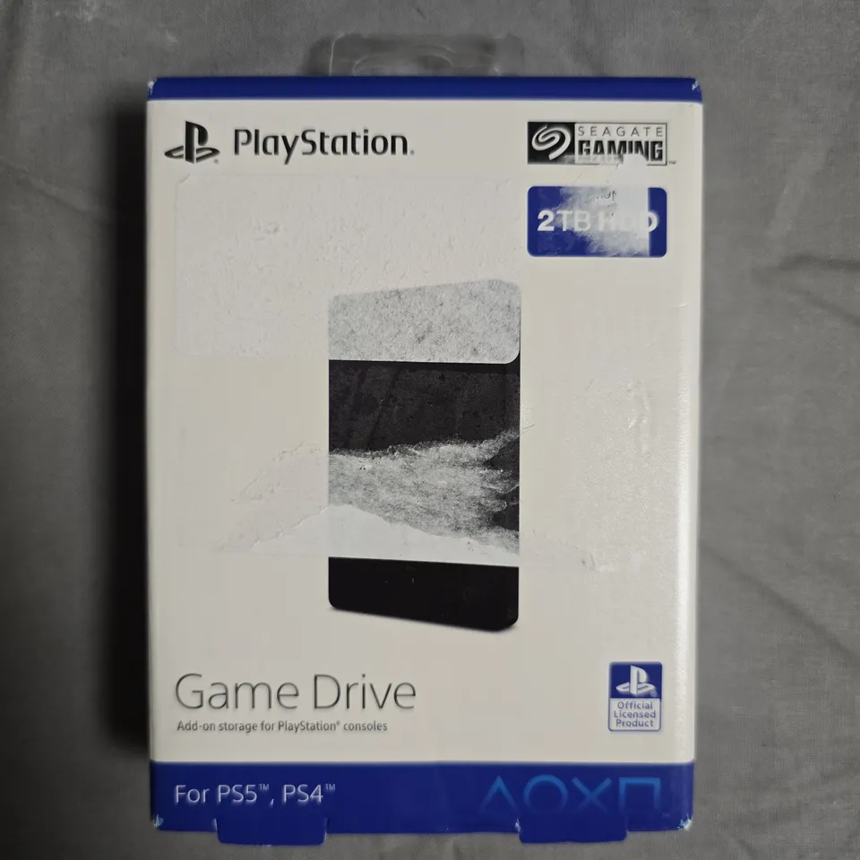 SEAGATE GAME DRIVE 2TB FOR PS5/PS4 – EXTERNAL USB HDD (BOXED, OFFICIAL LICENSED PRODUCT)