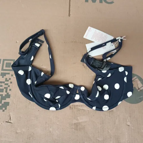 BRAVISSIMO PALMETTO BAY BIKINI TOP IN NAVY/ECRU SIZE 30E