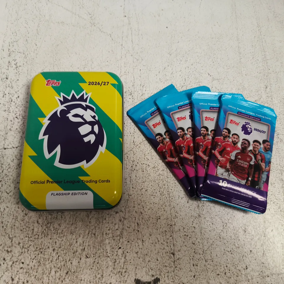 TOPPS PREMIER LEAGUE TRADING CARDS TIN + BOOSTER PACKS (2026/27 FLAGSHIP EDITION)