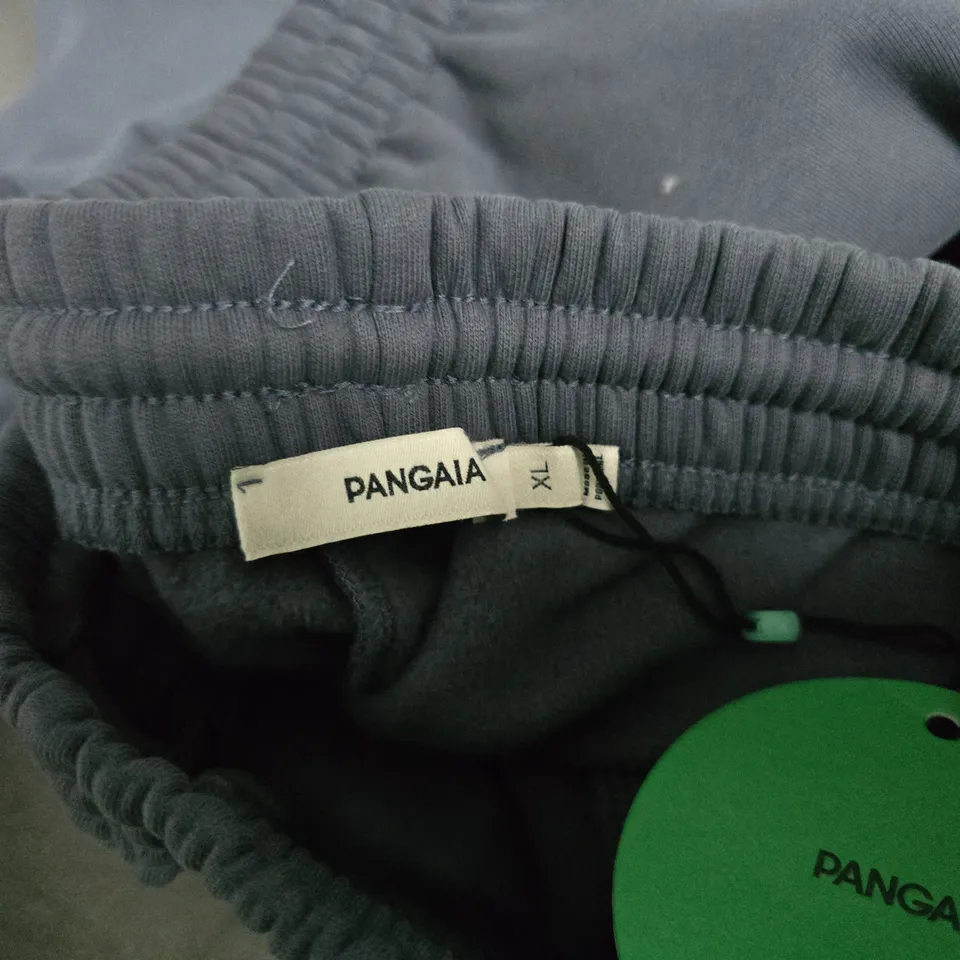 pangaia dna barrel leg track pants in faded blue - xl