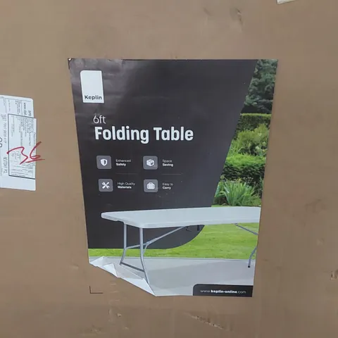 BOXED KEPLIN 6FT FOLDING TABLE