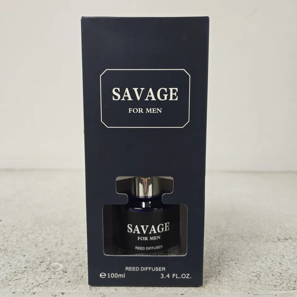 SAVAGE FOR MEN REED DIFFUSER – 100ML (BOXED, BOXED DISPLAY TEXT VISIBLE)