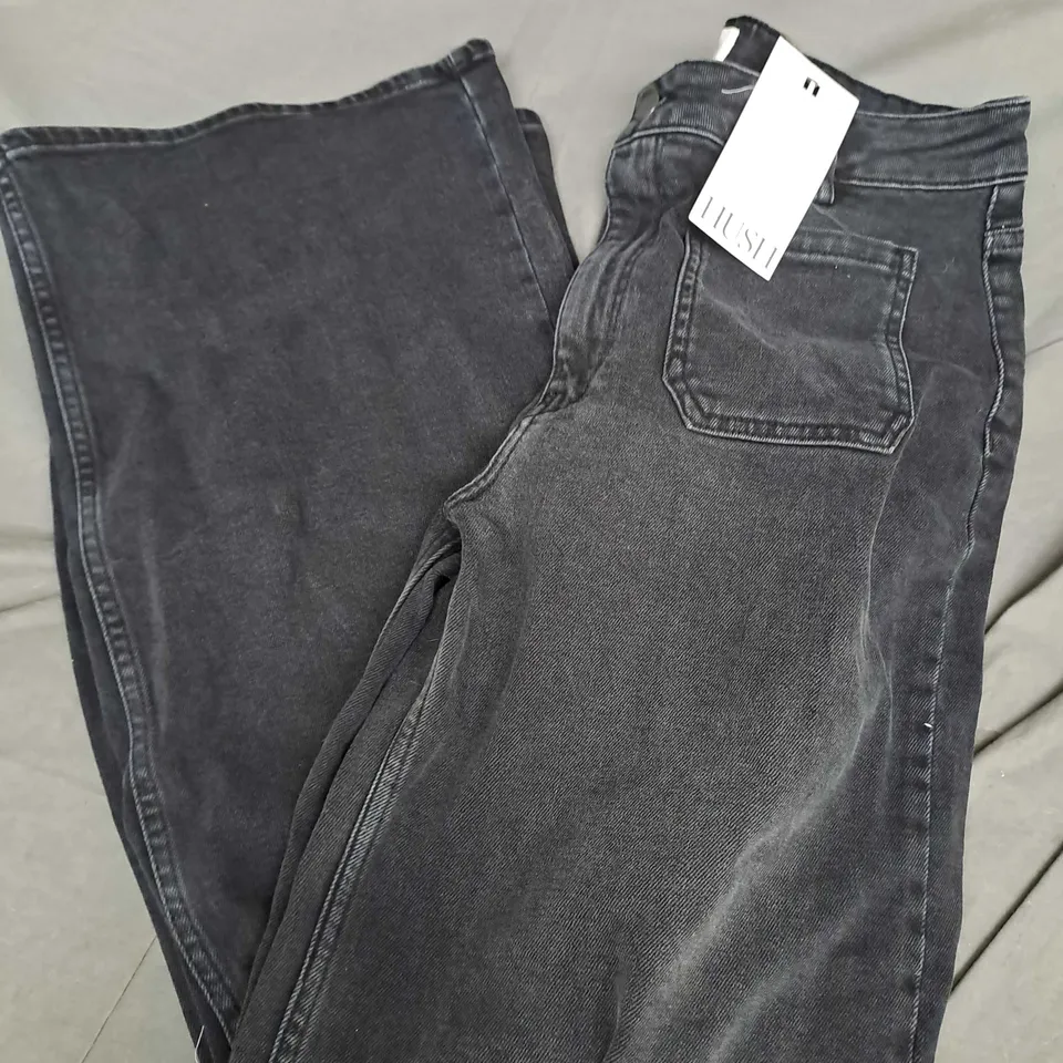 HUSH ROWAN FLARED JEANS IN WASHED BLACK - 14S