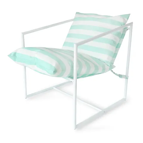 GARDEN STORIES SORBET COLLECTION INDOOR OUTDOOR STRIPED LOUNGE CHAIR