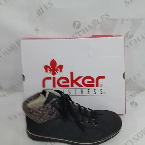 BOXED RIEKER WATER RESISTANT BOOT BLACK SIZE 6