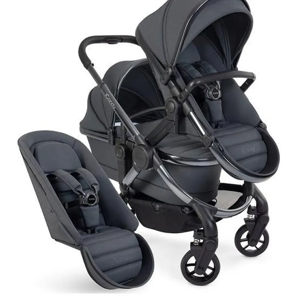 BOXED iCANDY PEACH 7 TRUFFLE PHANTOM STROLLER & BLACK EDITION BAG (2 BOXES) RRP £1399