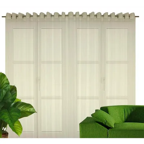 BOXED KITUKU SYNTHETIC SEMI SHEER EYELET CURTAINS