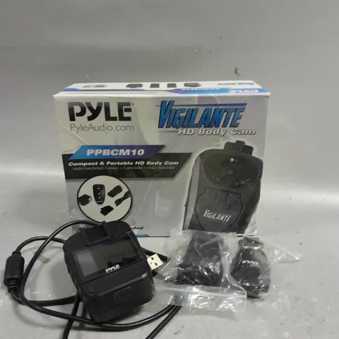 BOXED PYLE VIGILANTE PPBCM10 HD BODY CAMERA