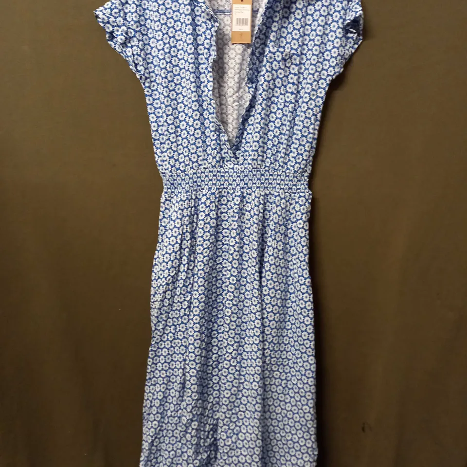 HUSH KENSINGTON SHIRT DRESS IN STAR GEO BLUE - SIZE 12