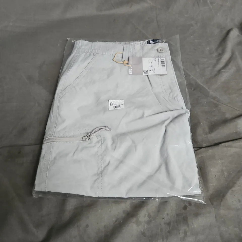 MOUNTAIN WAREHOUSE HIKER STRETCH WOMENS SHORTS IN LIGHT GREY SIZE 12
