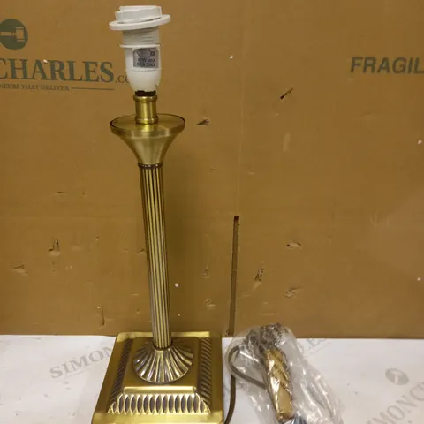 TAYLOR 1LT TABLE LAMP - ANTIQUE BRASS FINISH, GOLD FAUX SILK SHADE