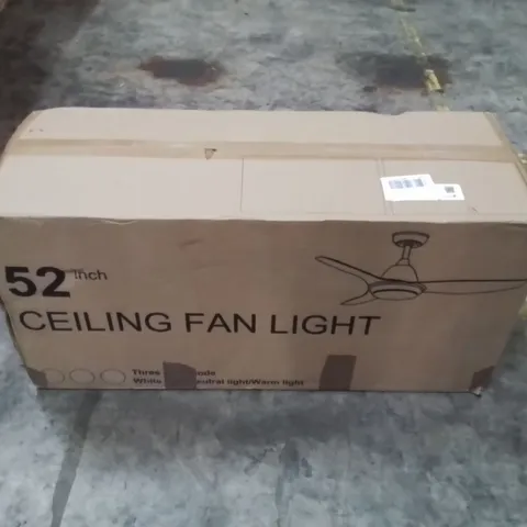 PALLET OF ASSORTED HOUSEHOLD ITEMS AND CONSUMER PRODUCTS TO INCLUDE; CEILING FAN LIGHT, GAMING CHAIR, BOXED FURNITURE ETC 