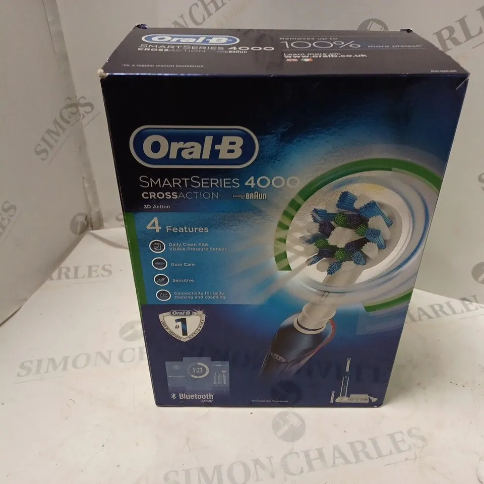 BOXED ORAL B SMART SERIES 4000 CROSS ACTION TOOTHBRUSH