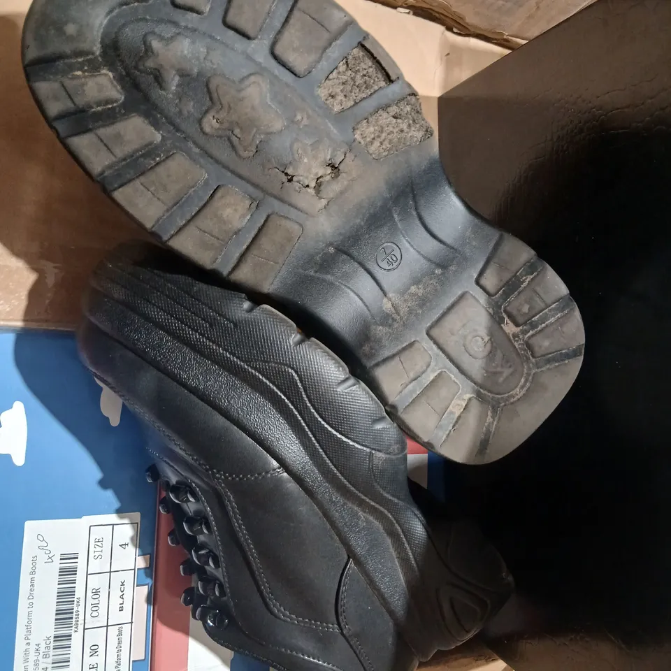 KOI UK 7 BLACK PLATFORM BOOTS – WOMEN'S 