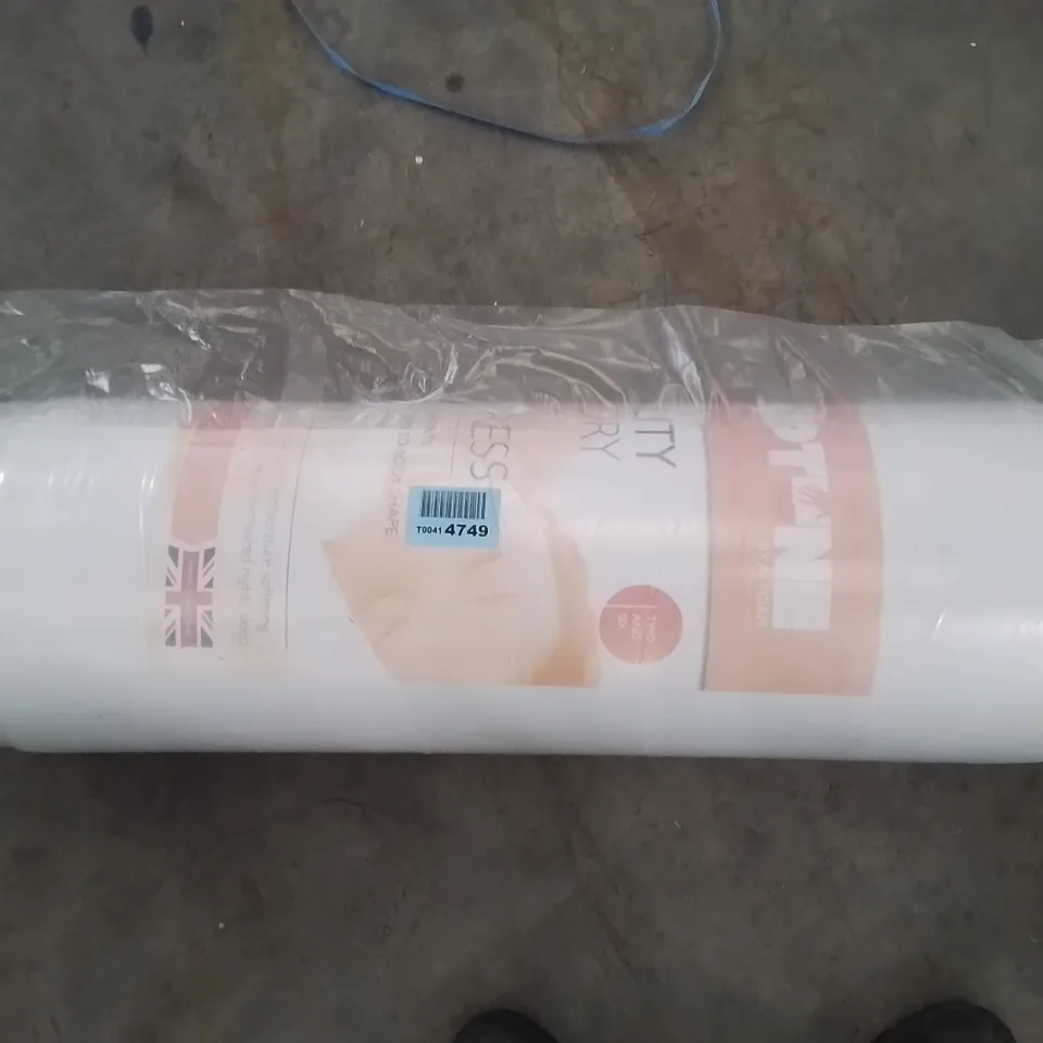 QUALITY BAGGED AND ROLLED NEPTUNE QUALITY MEMORY FOAM SINGLE MATTRESS 