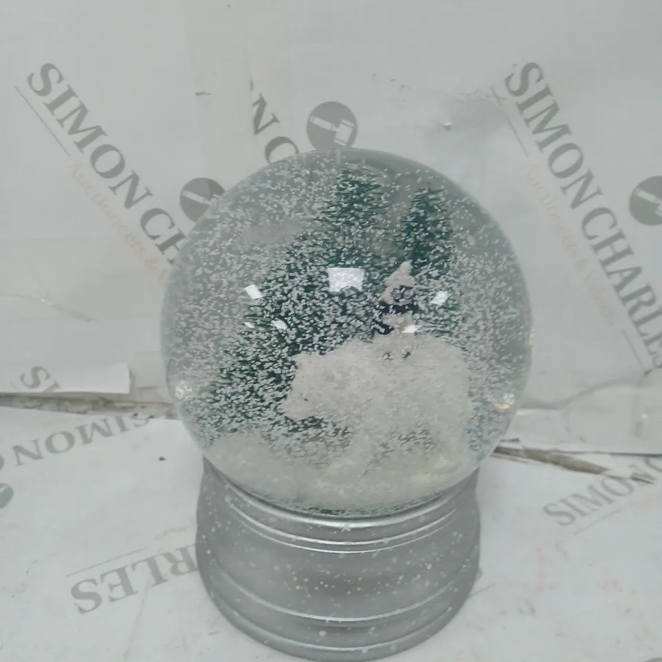 BOXED SANTA EXPRESS CHRISTMAS CHARACTER MUSICAL WATER SPINNER