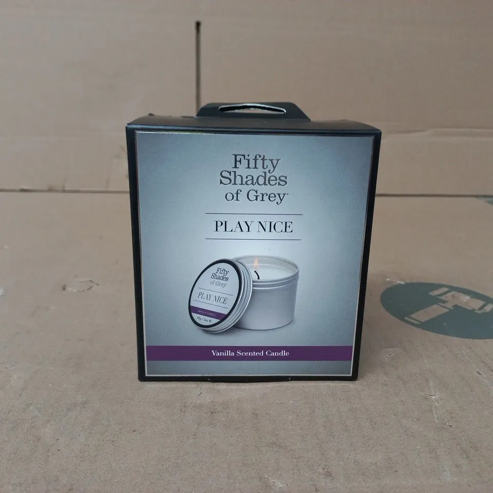 FIFTY SHADES OF GREY VANILLA SCENTED CANDLE BOXED