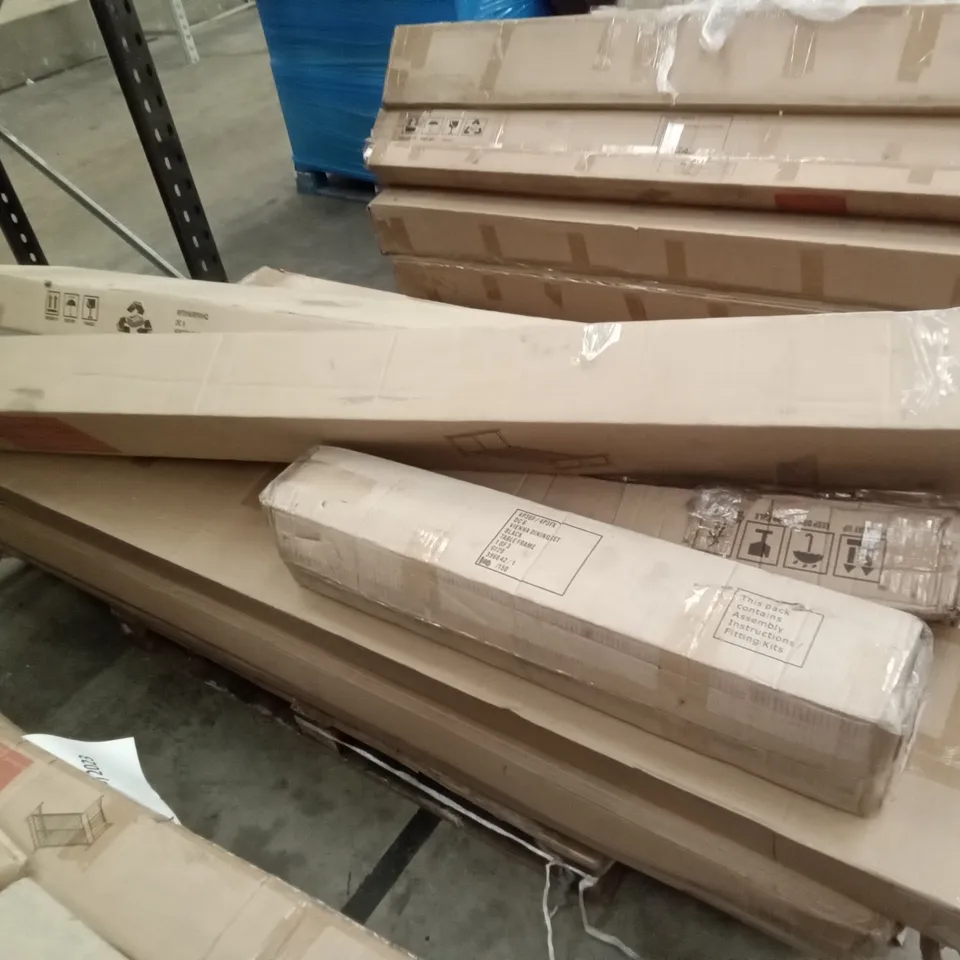 PALLET OF ASSORTED FLAT PACK FURNITURE PARTS