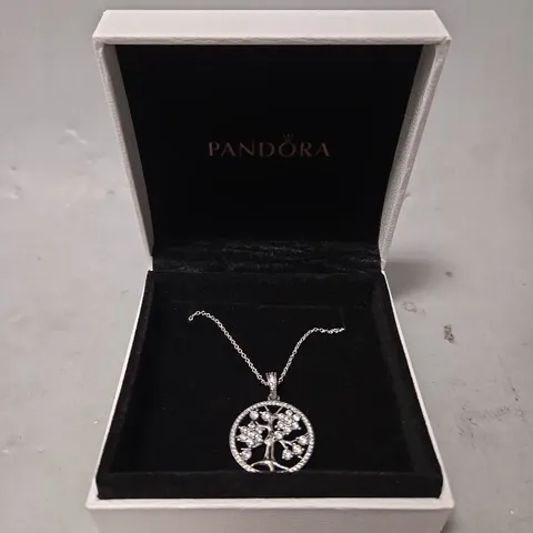 BOXED PANDORA FAMILY TREE NECKLACE 