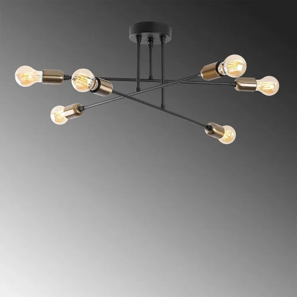 BOXED ABBY 6-LIGHT SPUTNIK CHANDELIER FIXTURE