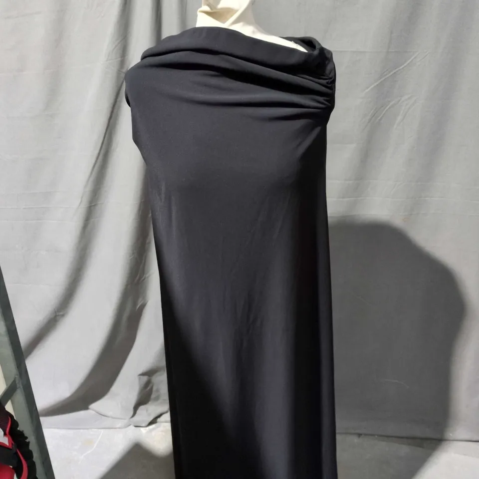 ZARA WOMEN'S BLACK DRAPED DRESS – UK 6 (US 8)