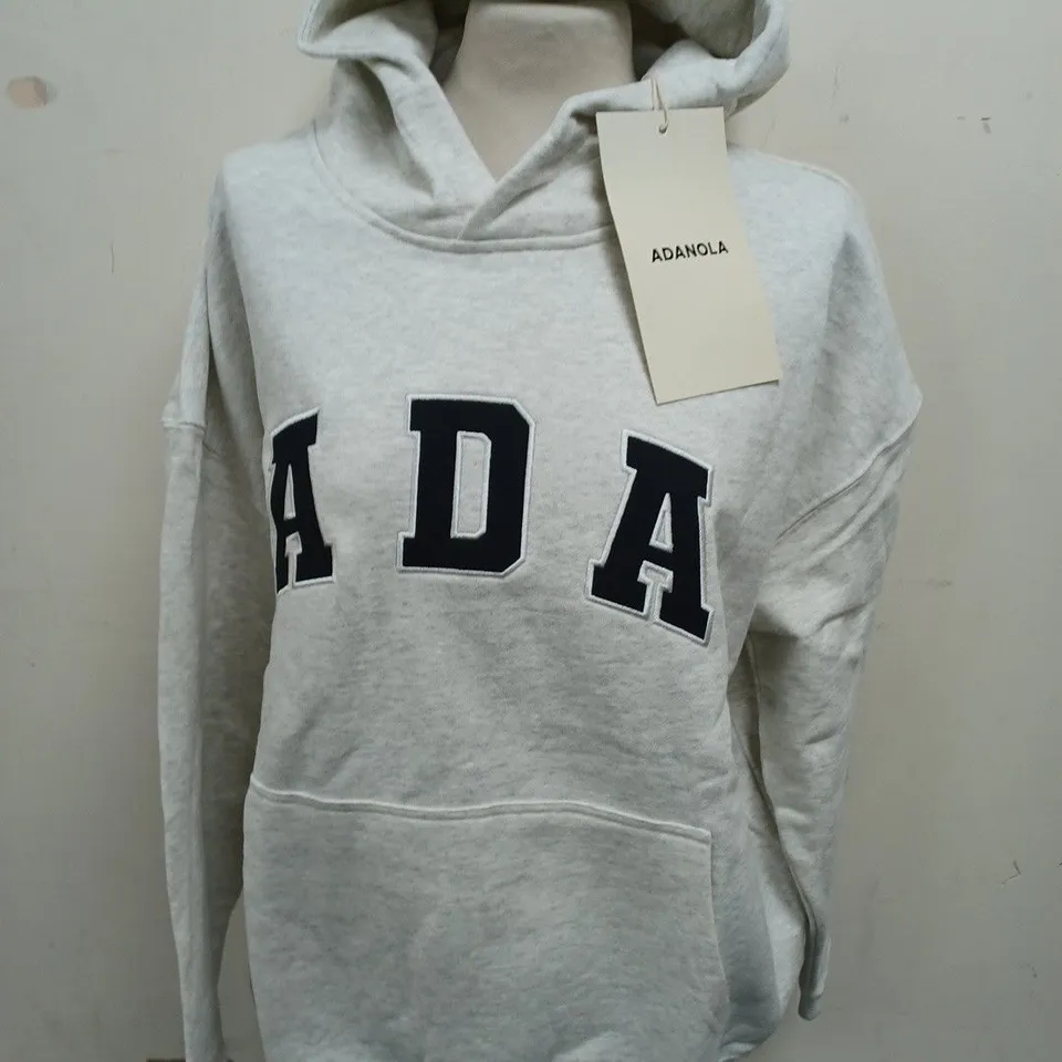 ADANOLA OVERNIGHT HOODIE IN LIGHT GREY - S