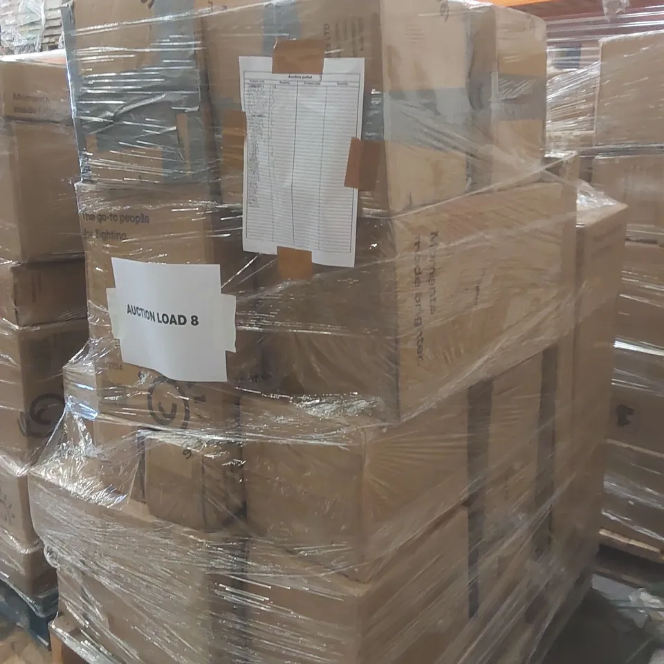 PALLET CONTAINING A VERY LARGE QUANTITY OF ASSORTED DESIGNER LIGHTING PRODUCTS