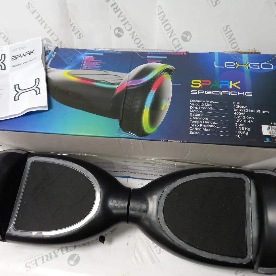 BOXED LEXGO HOVERBOARD SPARK 2A 36V