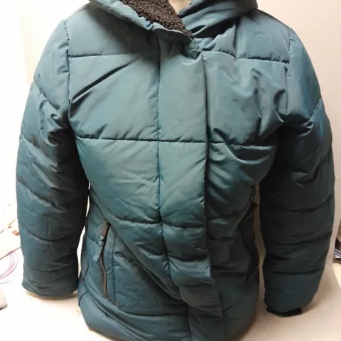 CENTIGRADE FLEECE LINED PADDED JACKET IN TEAL SIZE XS