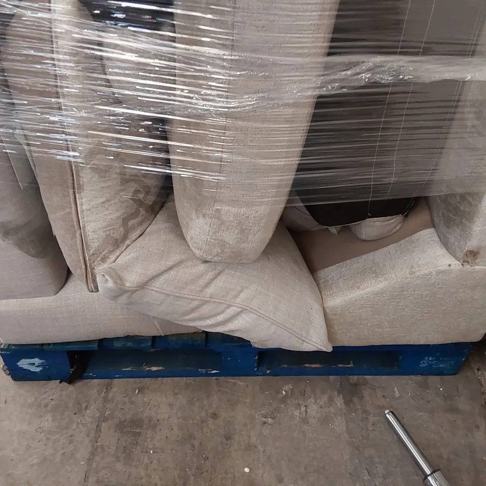 PALLET OF ASSORTED SOFA AND FURNITURE PARTS