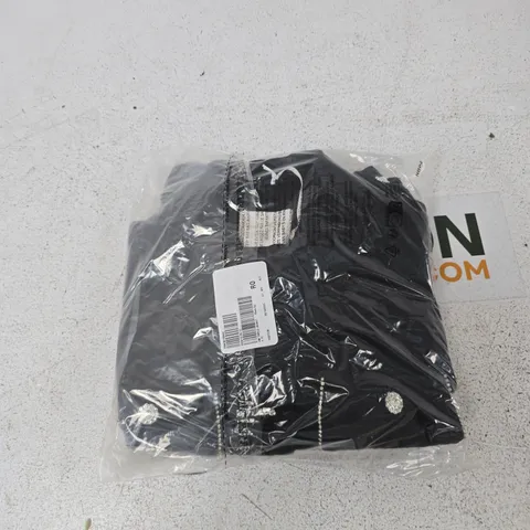 DANNI MINOUGE TWEED JACKET BLACK SIZE 12