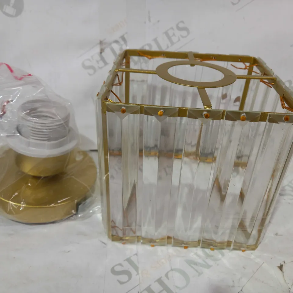 DESIGNER GOLD EFFECT CRYSTAL CEILING LIGHT